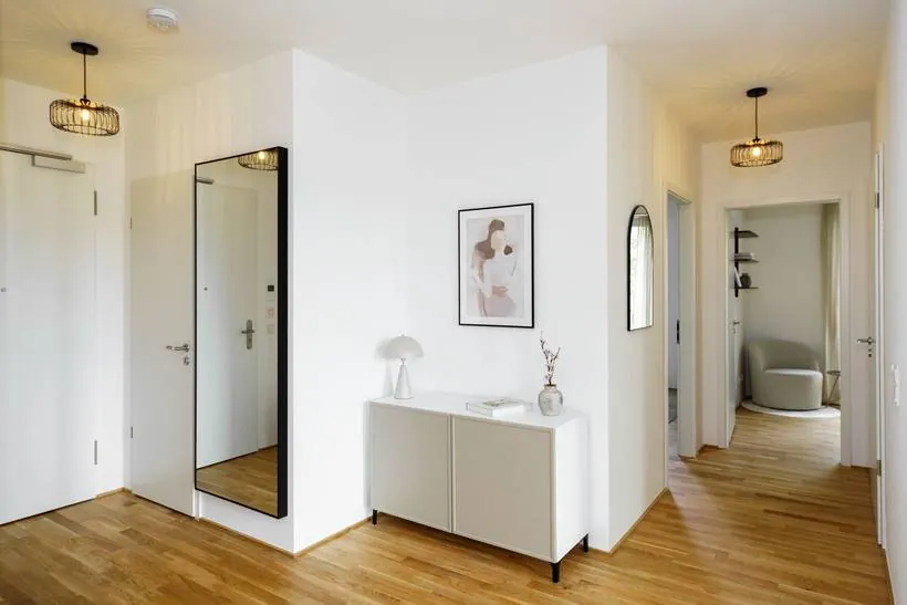 3-Zimmer-Neubau-Apartment im Japandi-Stil – Eingang