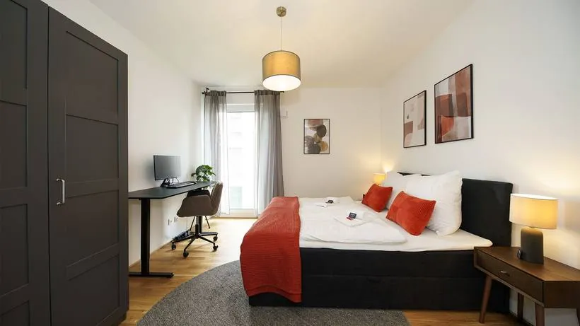 Apartment im Boutique-Stil mit Terracotta-Akzenten – Schlafzimmer 1
