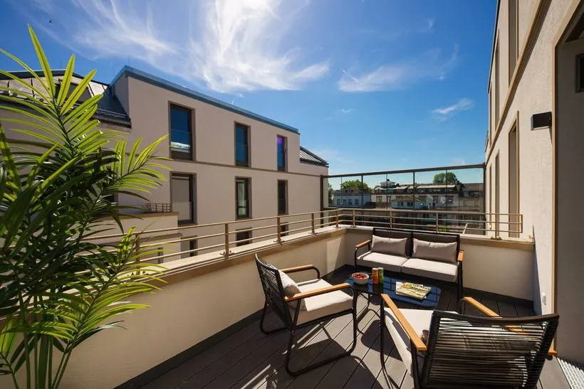 Apartment im Scandi-Coastal-Stil – Balkon
