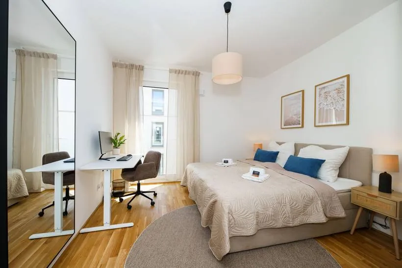 Apartment im Scandi-Coastal-Stil – Schlafzimmer 1