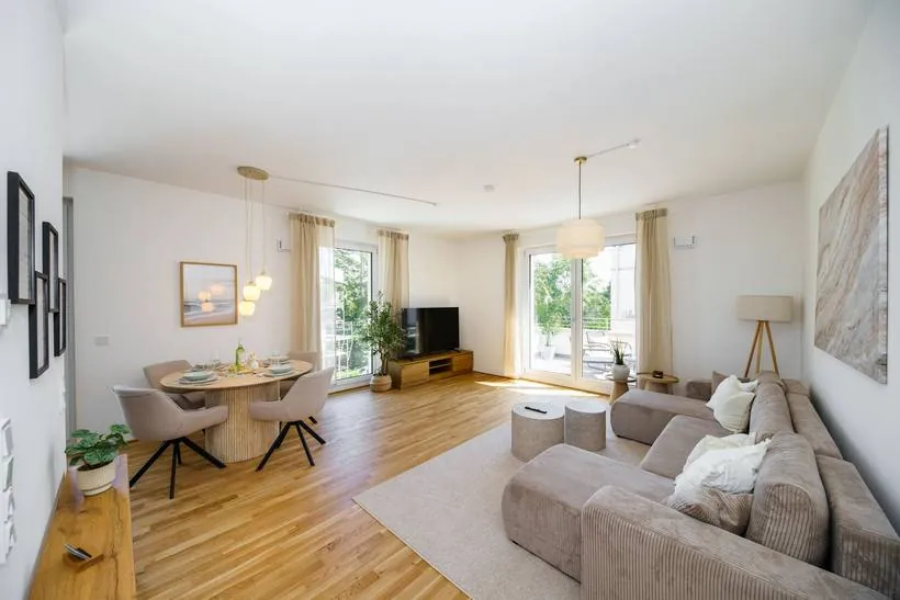 Apartment im Scandi-Coastal-Stil – Wohnzimmer