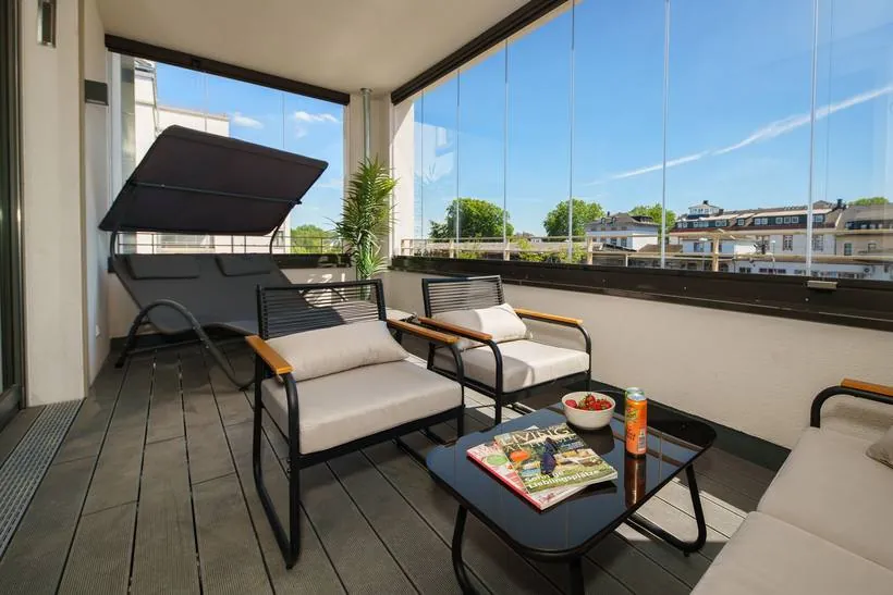 Apartment im Japandi-Stil – Balkon