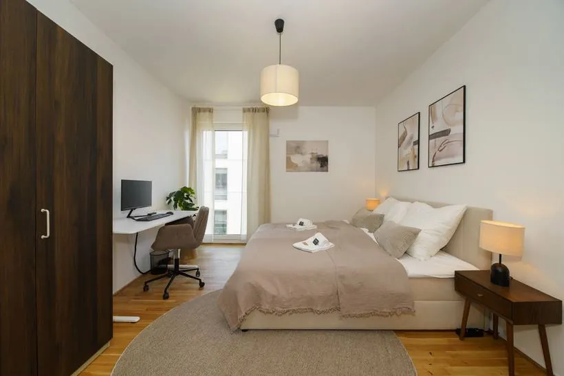 Apartment im Japandi-Stil – Schlafzimmer 1