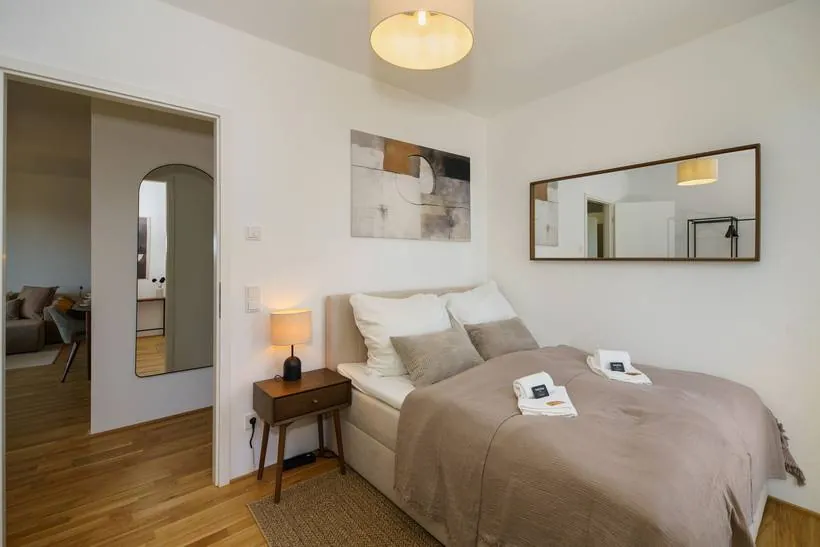Apartment im Japandi-Stil – Schlafzimmer 2